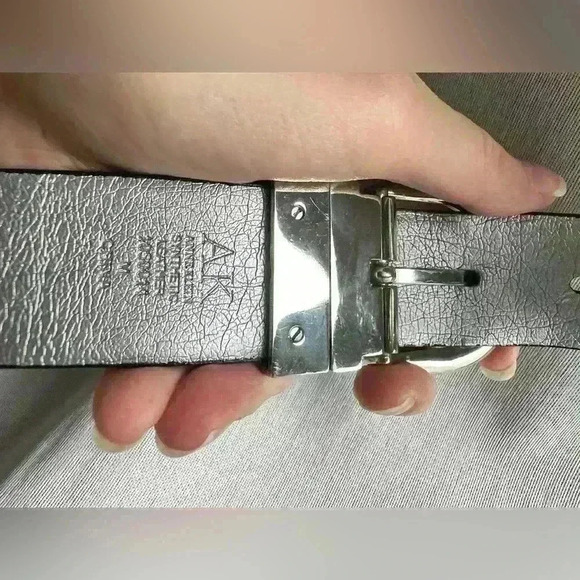 Anne Klein Women’s Synthetic Leather Black Snakeskin Pattern  Belt Medium - Picture 6 of 13